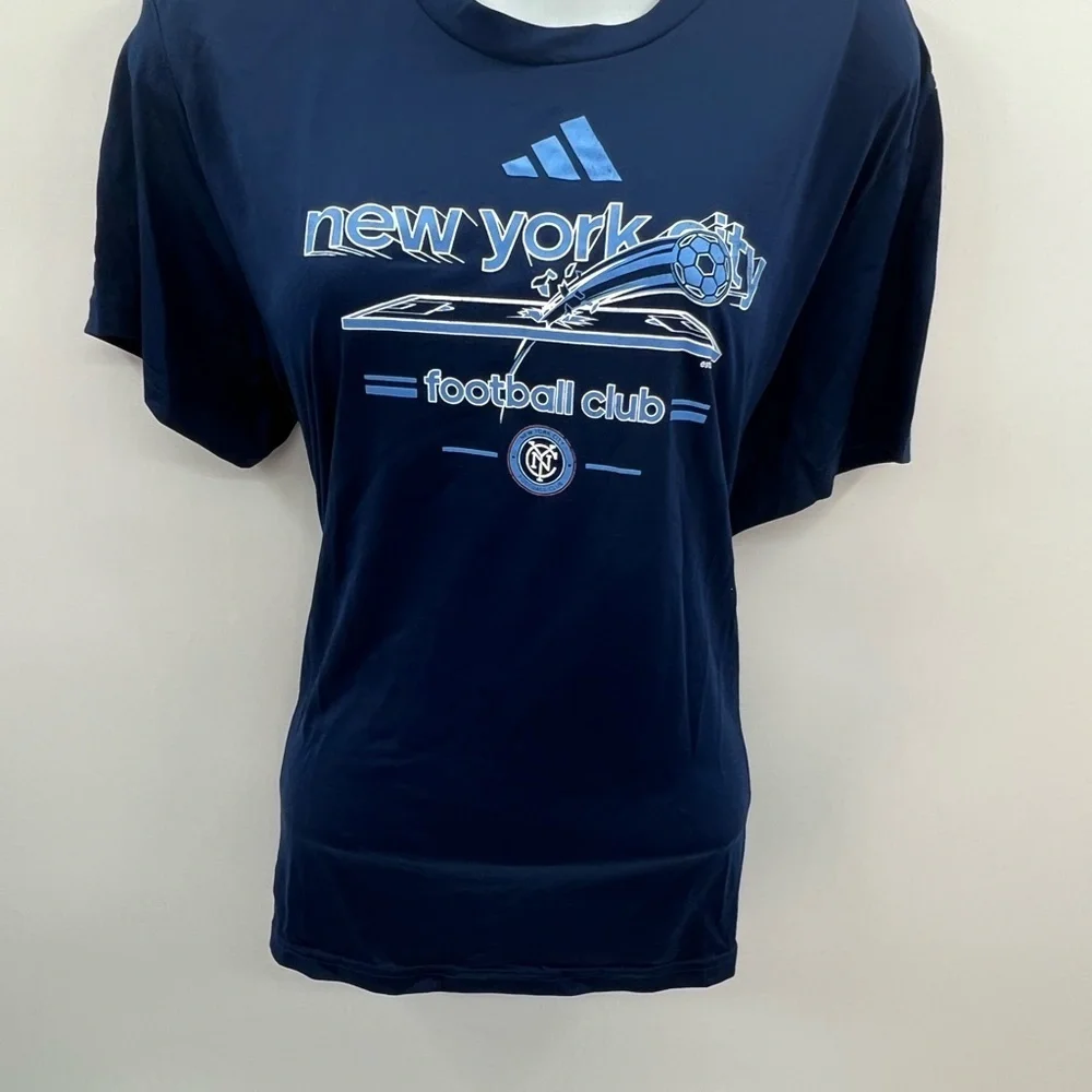 Adidas New York City Football Club Navy T-Shirt – Size XL | NWT
